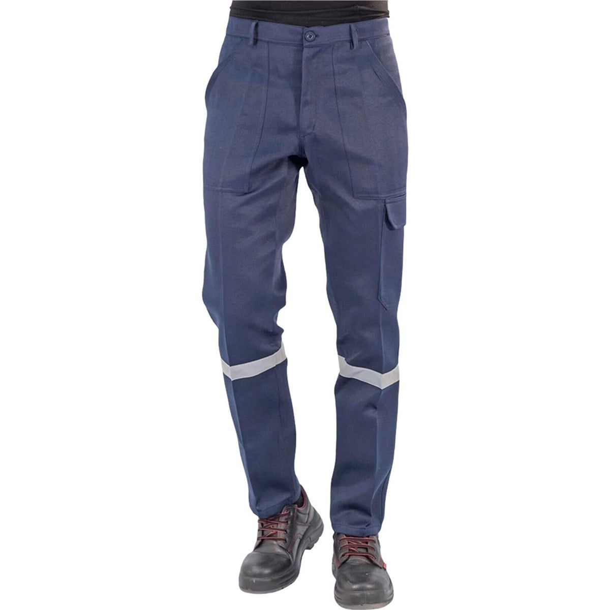 Ssm 0202 7x7 Gabardin Reflektörlü Kargo Cepli Kışlık İş Pantolonu
