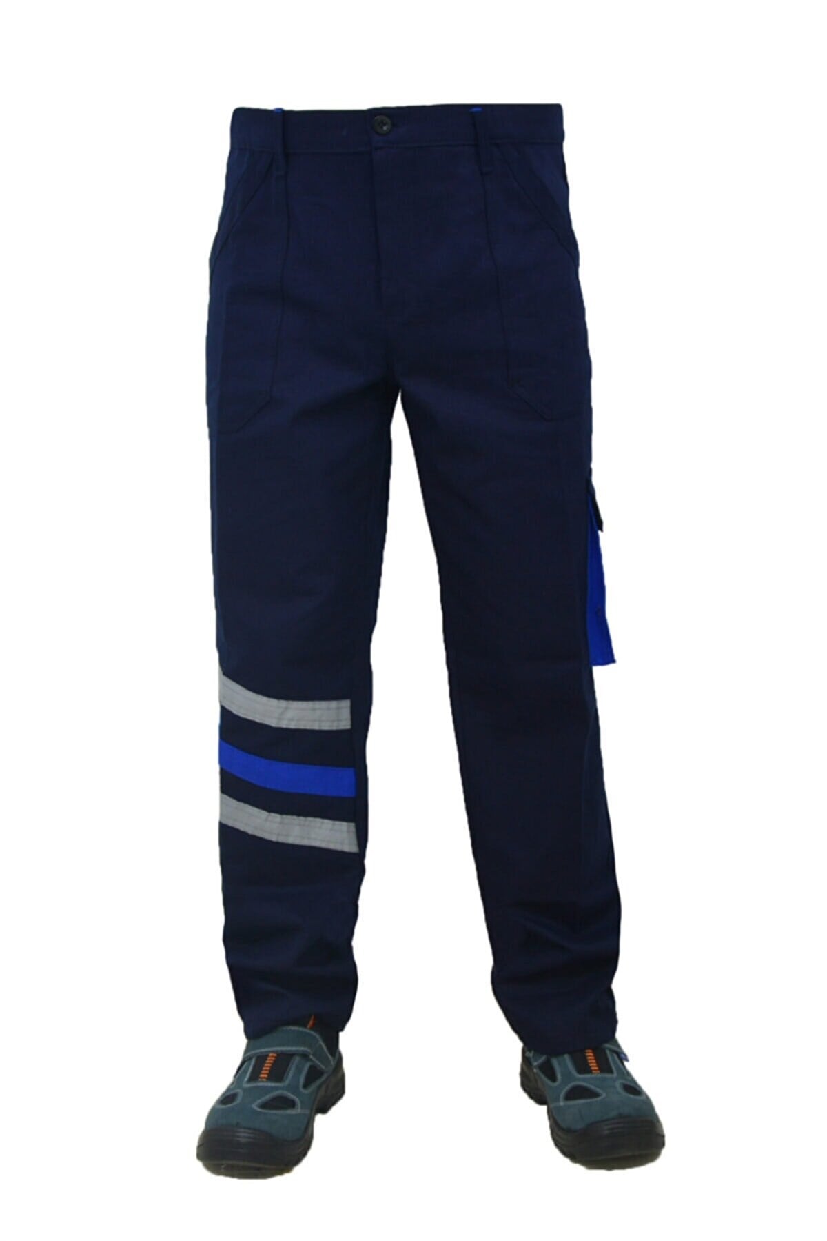 Ssm 0237 Serdura Çapraz Reflektörlü Lacivert İş Pantolonu