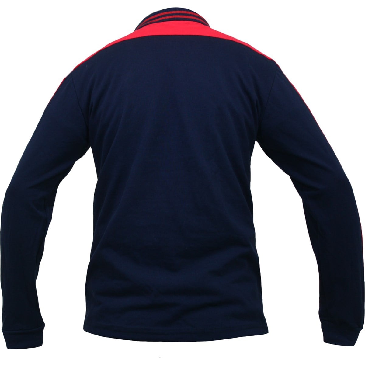 Ssm 0849 Çizgili Polo Yaka Kol Şeritli 2 İplik Sweat