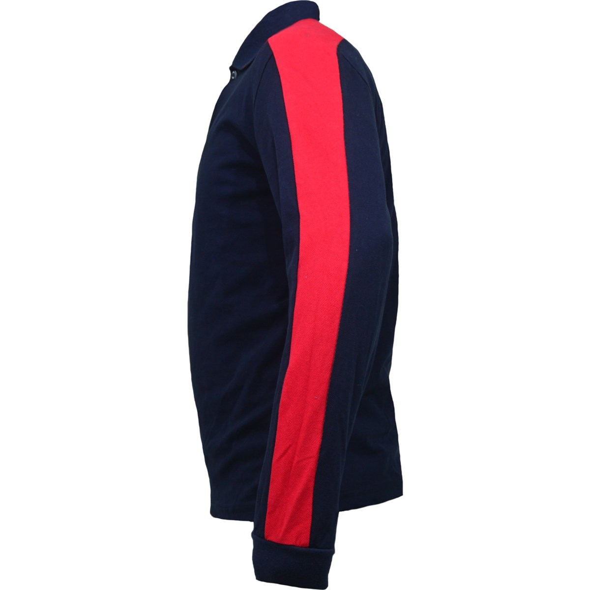 Ssm 0849 Çizgili Polo Yaka Kol Şeritli 2 İplik Sweat