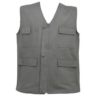 Ssm 16/12 Gabardin Teknik Işçi Yelek Koyu Bej