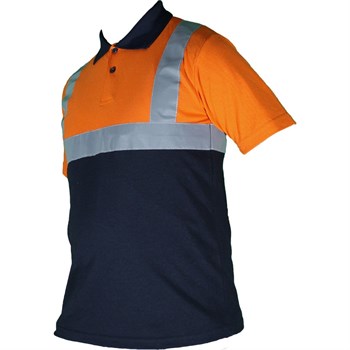 Ssm 0899 Dikey Reflektörlü Polo Yaka Tişört