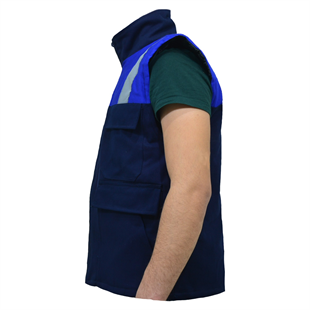 Ssm Dayanıklı Kapitoneli Yelek Lacivert - Saks