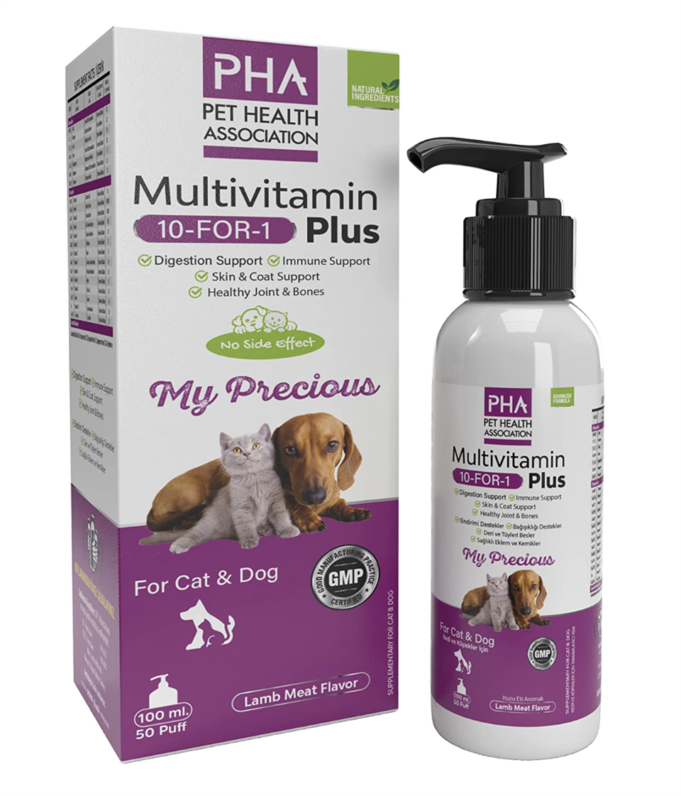 PHA Multivitamin Plus 100 mL Kedi ve Köpekler İçin Bağışıklık Güçlendirici  Gıda Takviyesi