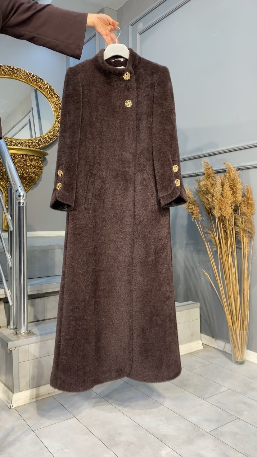 NEVON 3301 İTHAL PREMİUM ANGORA KÜRKLÜ KABAN