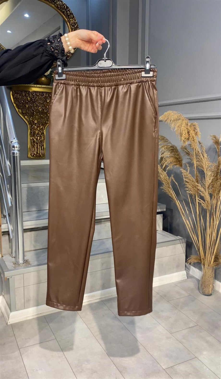 NEVON 2058 İÇİ PAMUKLU BORU PAÇA DERİ PANTALON