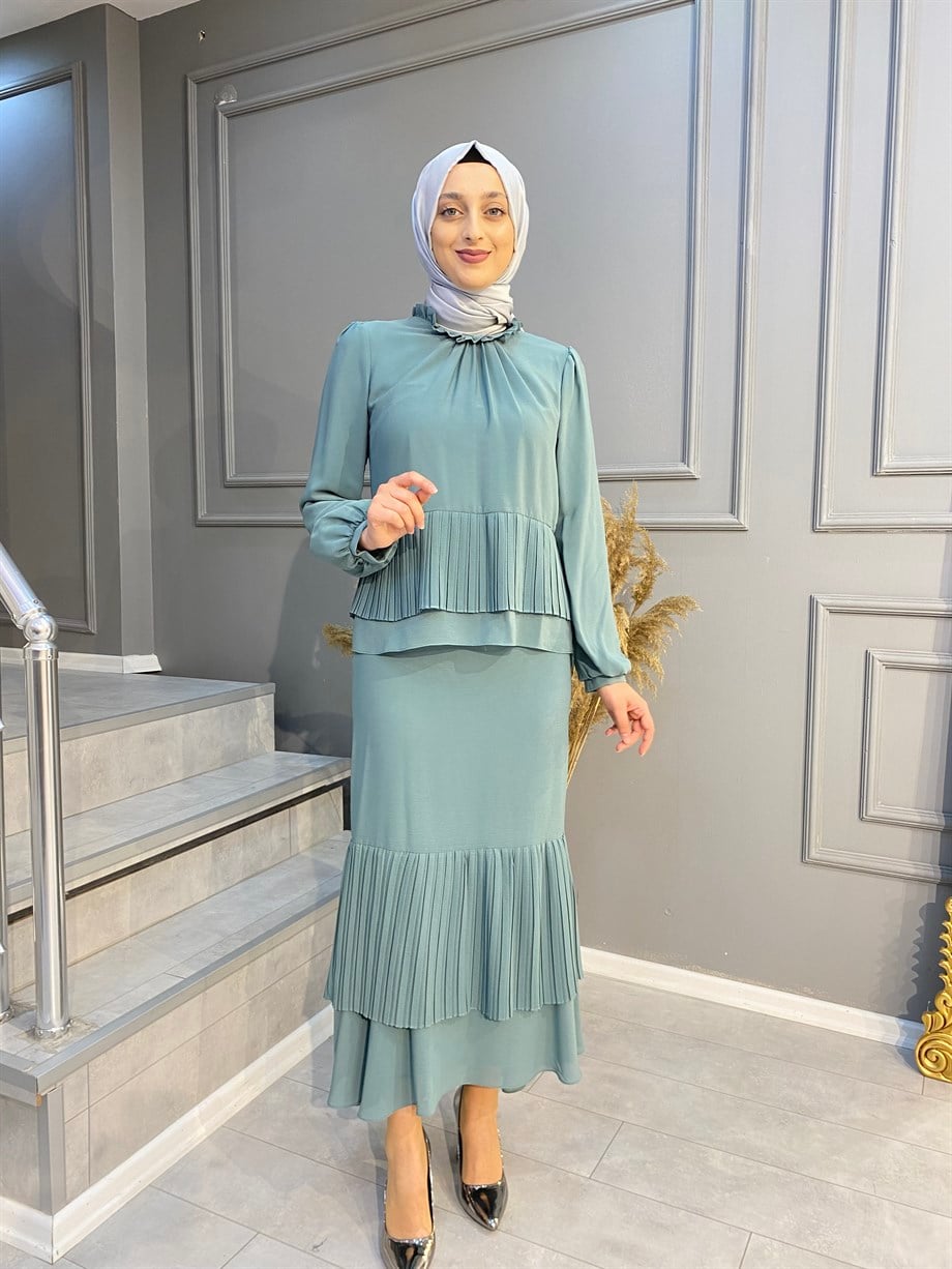 NEVON 5001 Pilise Detaylı Etekli Takım