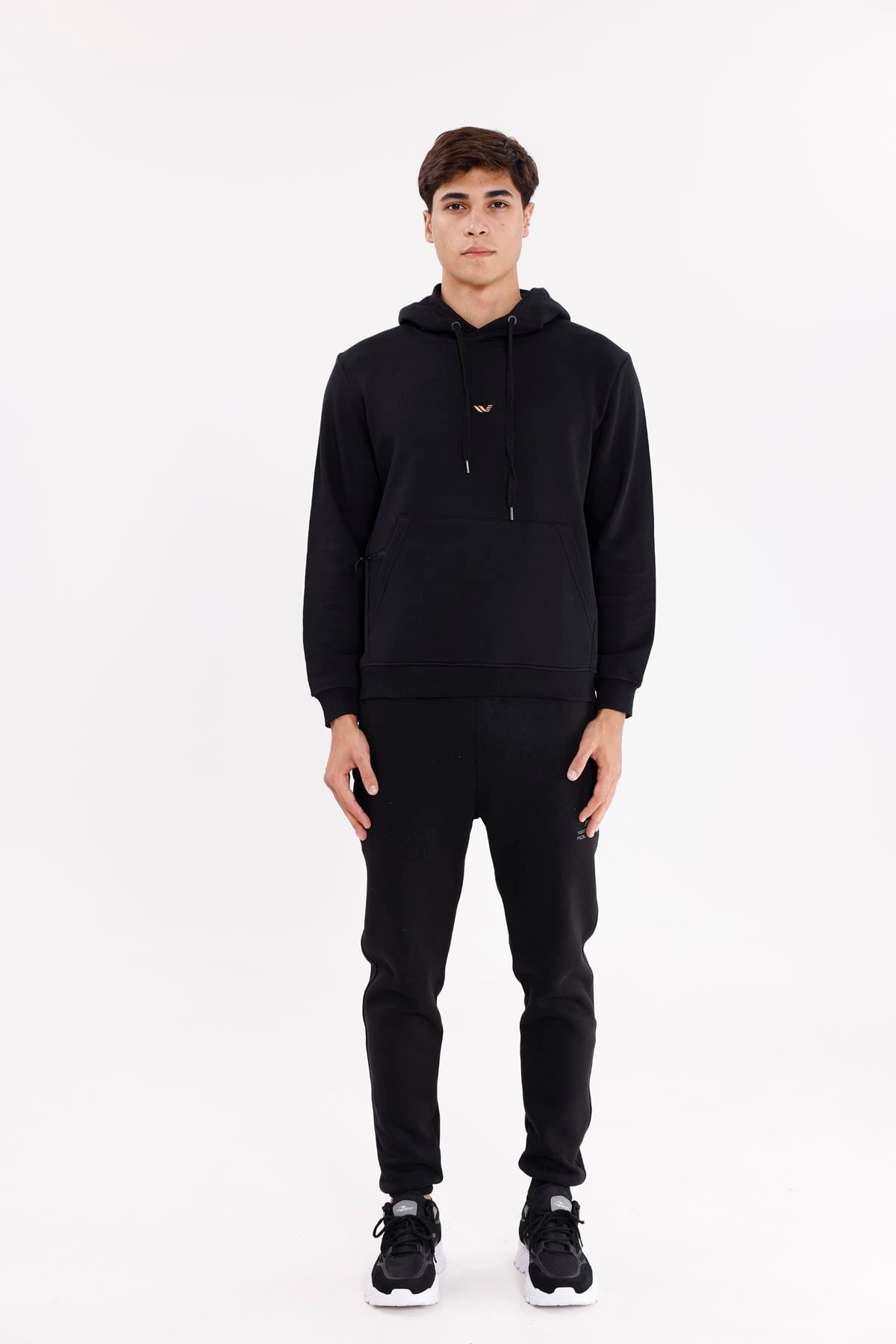 Kanguru Cepli Ayarlanabilir Kapüşonlu Sweatshirt