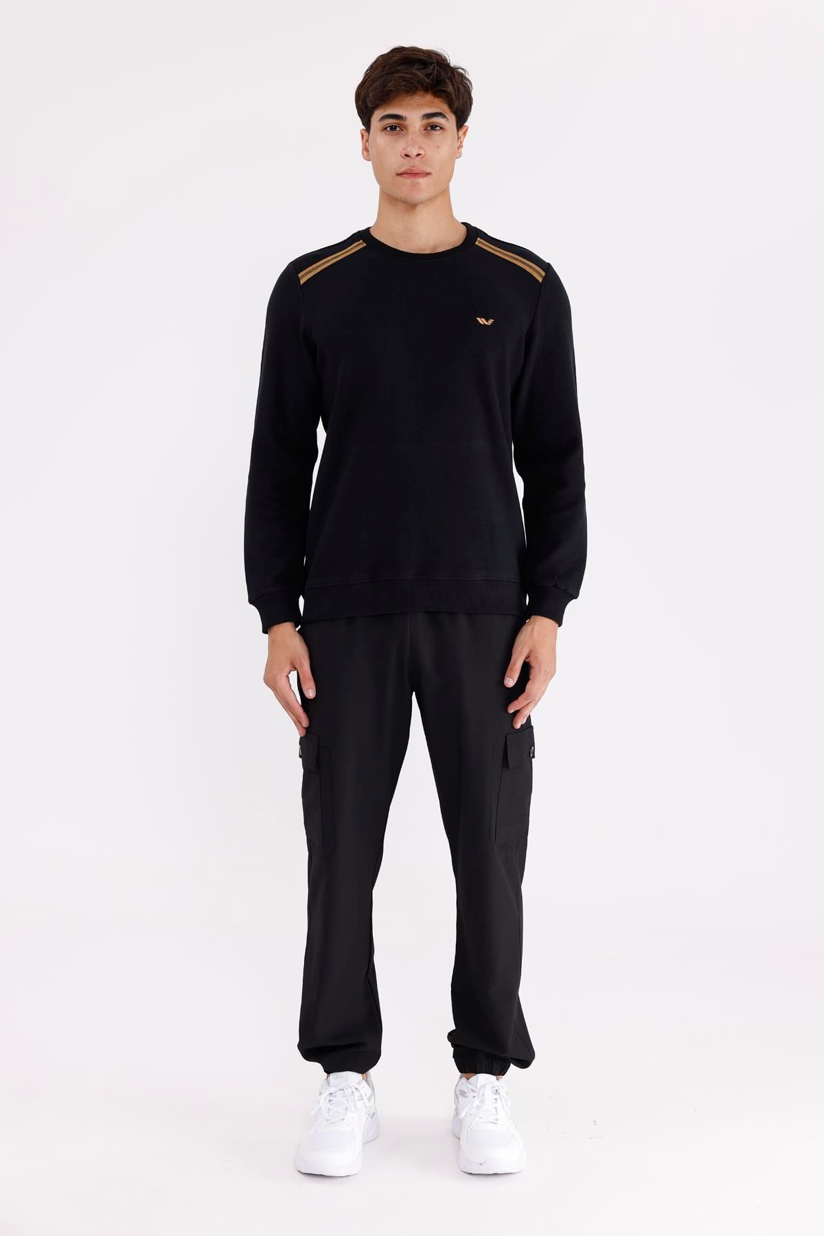 Selanik Kumaş Yapılı Esnek Manşetli Konforlu Rahat Kesim Sweatshirt