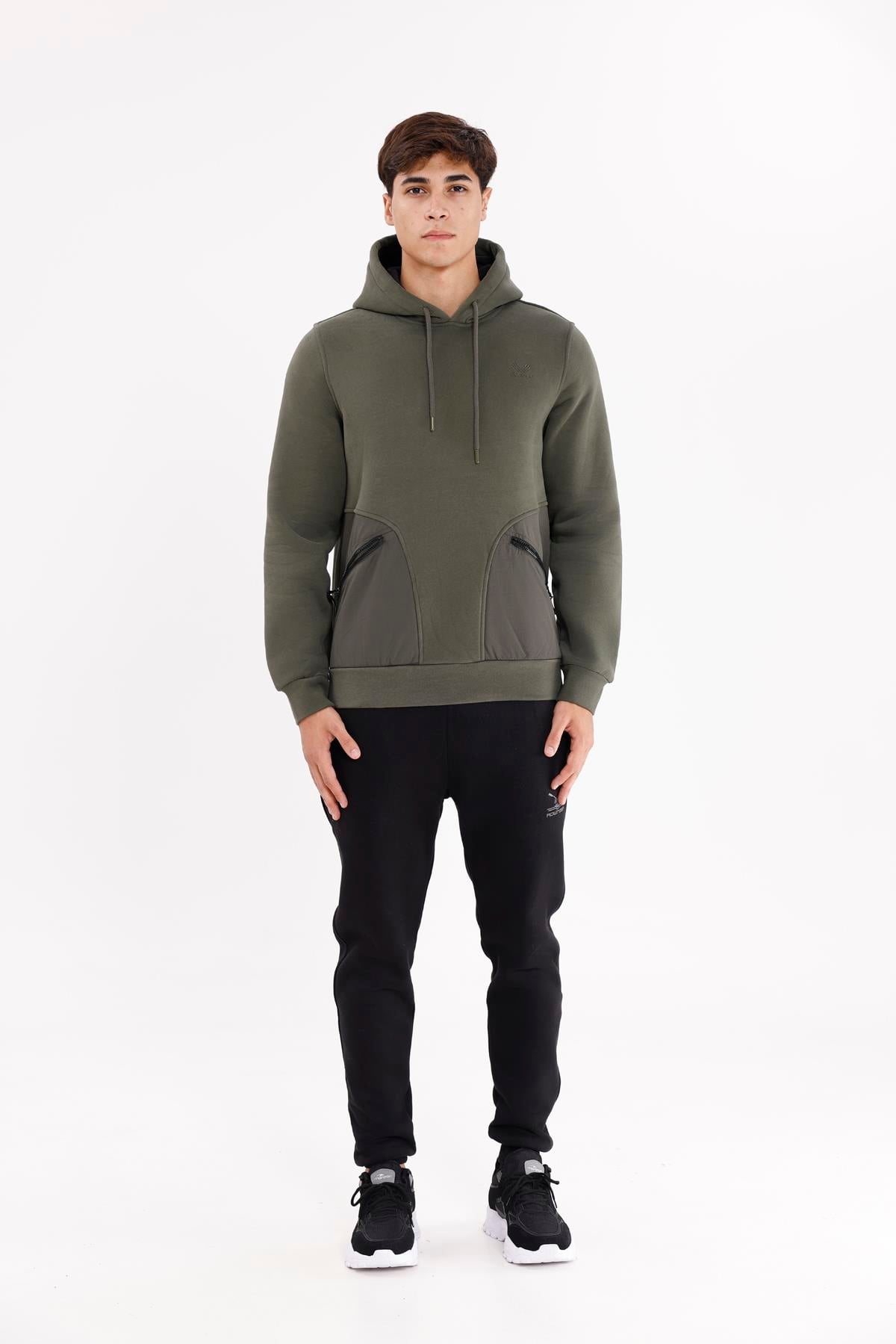 Rahat Kalıp Yumuşak İç Yüzeyli Kordonlu Kapüşonlu Sweatshirt