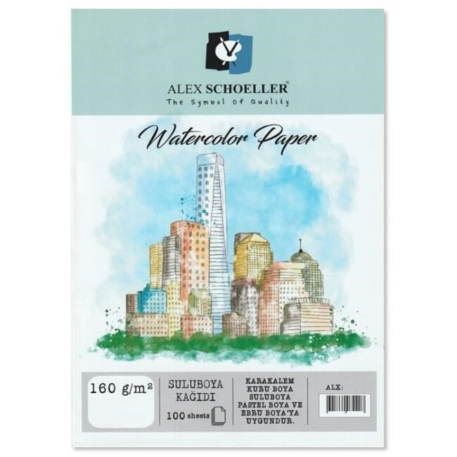 Alex Schoeller Sulu Boya Kağıdı A4 160 gr 10lu
