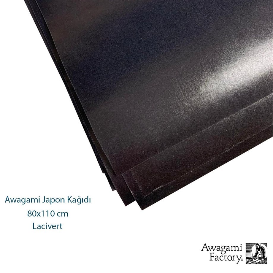 Awagami Aharlı Japon Kağıdı 80x110 cm Lacivert