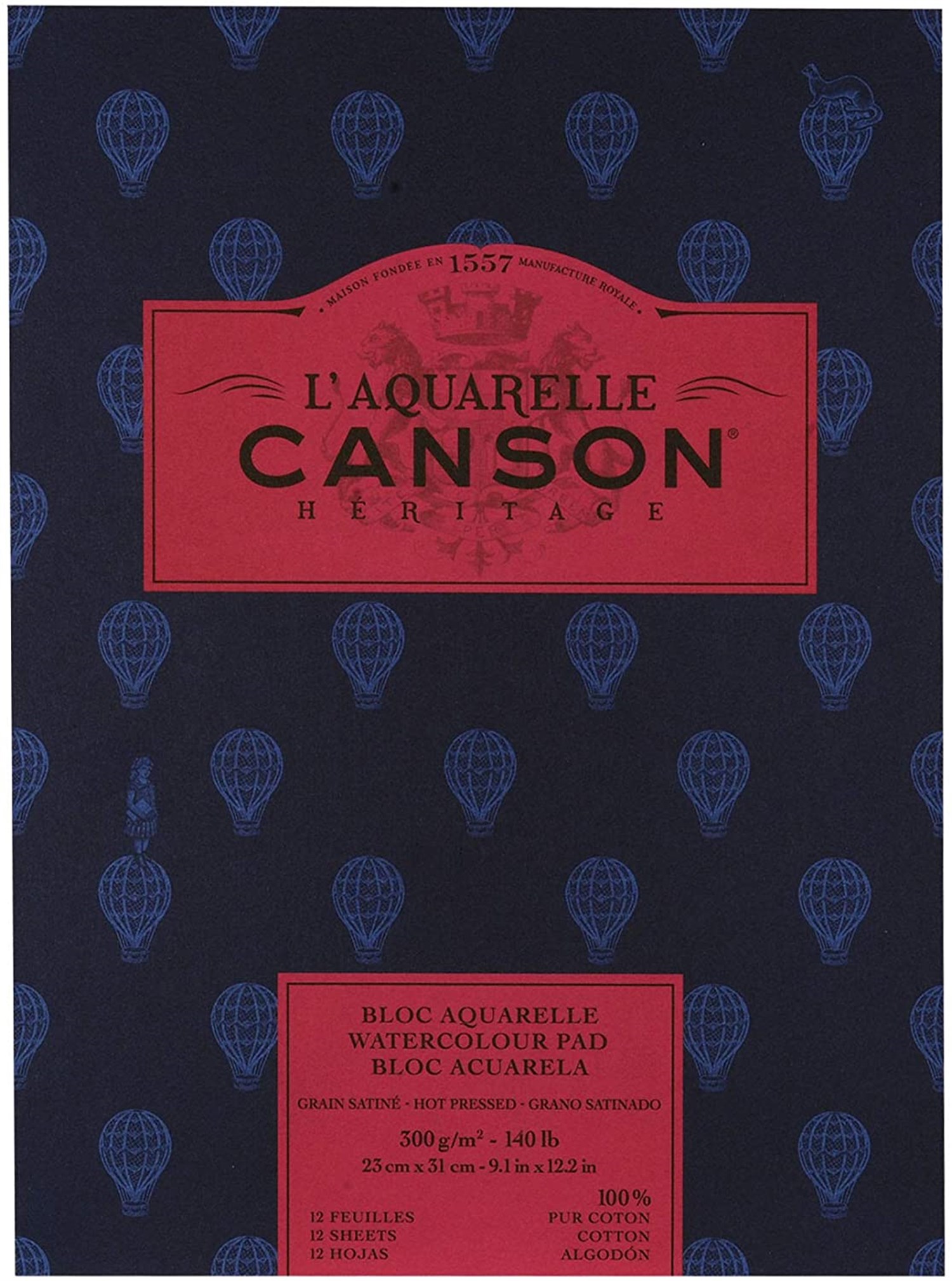 Canson Heritage Hot Press Sulu Boya Defteri 300 gr 12 Yaprak