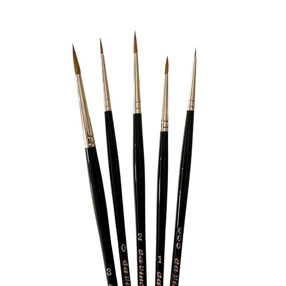 Da Vinci Tezhip Serisi Kolinsky Samur Yuvarlak Tezhip Fırçaları