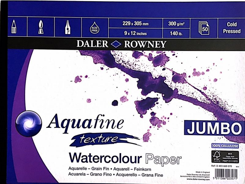 Daler Rowney Aquafine Texture Pad Jumbo A4 300 gr 50 Yaprak