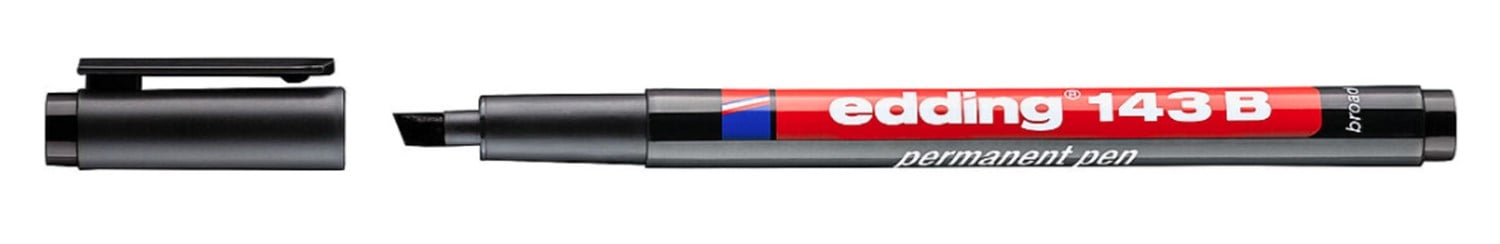 Edding Kesik Uçlu Kaligrafi Kalemi 143B 3 mm Siyah