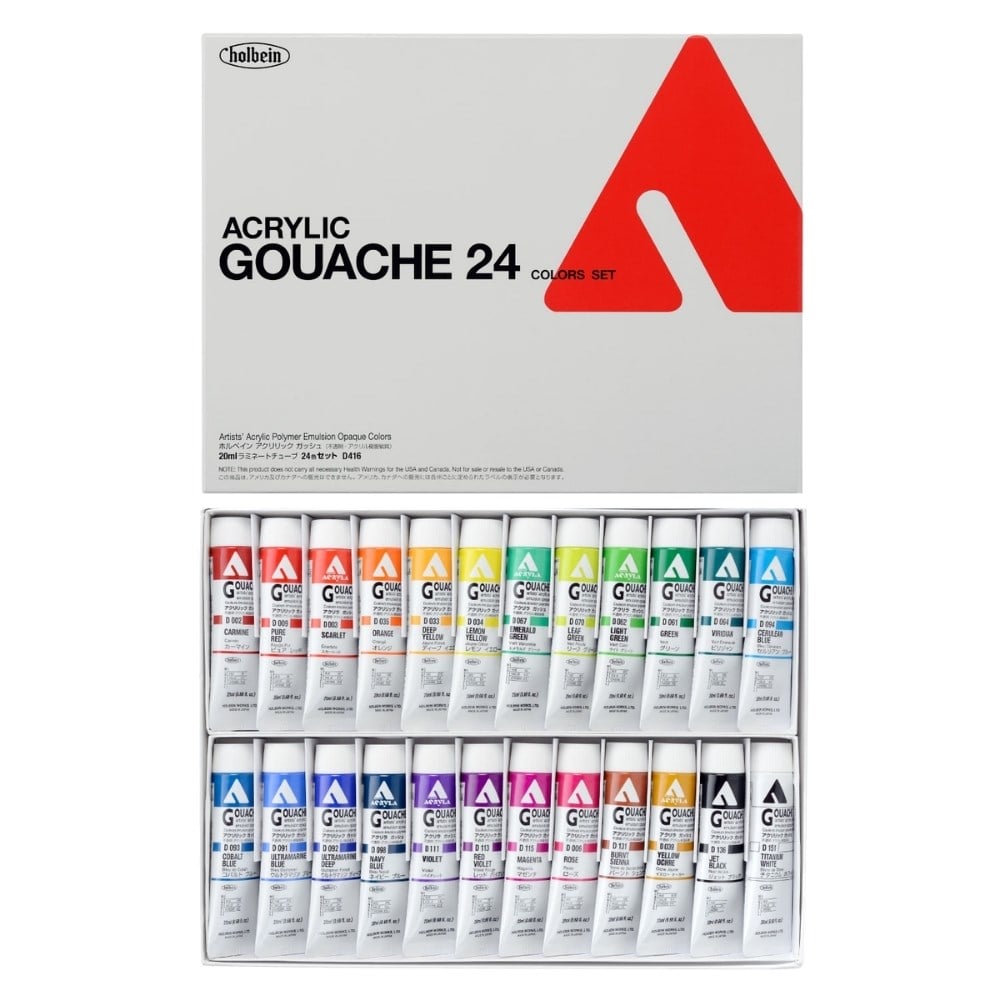 Holbein Akrilik Guaj Boya Seti 20 ml x 24 Renk
