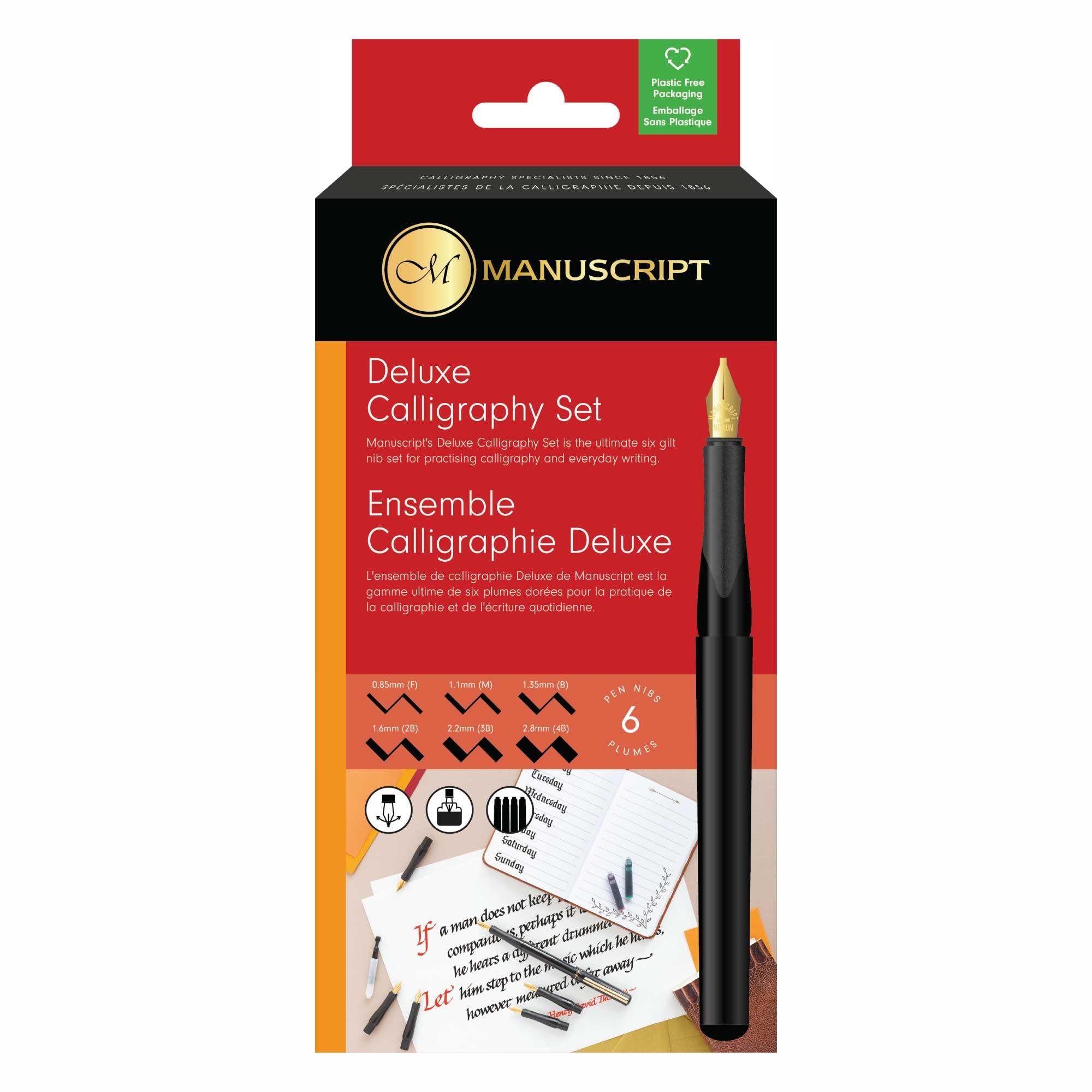 Manuscript Deluxe Calligraphy Hat Seti Sol Kesik Uç 6'lı Karton Kutu