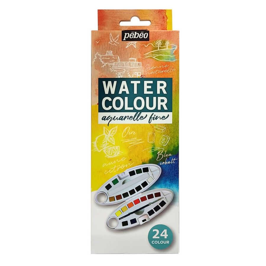 Pebeo Aquarell Watercolor Oval Dizayn Set 24'lü Plastik Kutu
