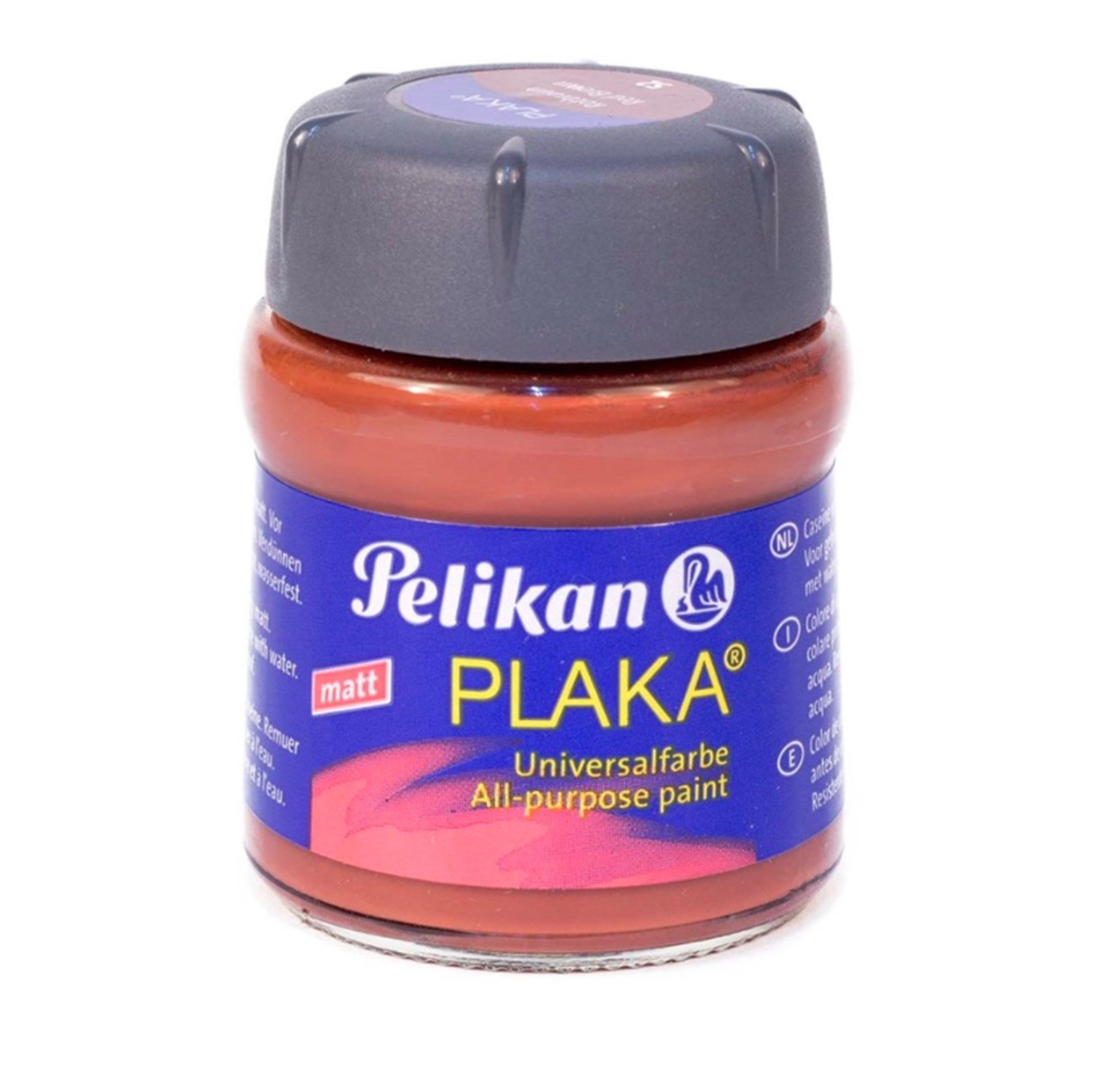 Pelikan 52 Red Brown Plaka Akrilik Boya Matt 50 ml