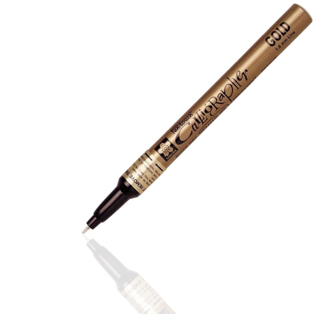 Sakura Pen Touch Kaligrafi Kalemi Fine 1.8 mm Gold