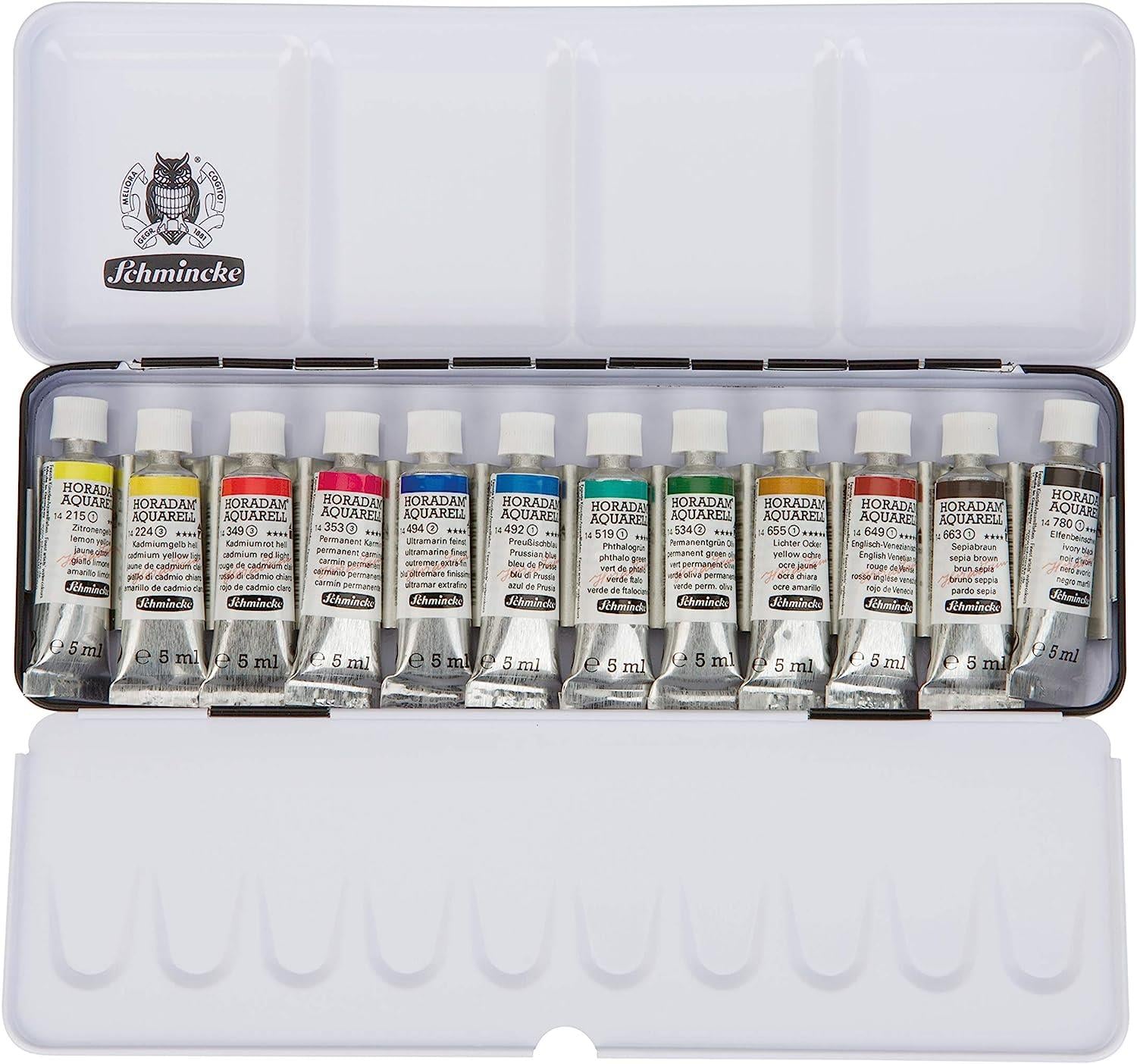 Schmincke Horadam Schmincke Horadam Aquarell Sulu Boya Set Metal Kutu 12x5 ml 74112Sulu Boya Set Ahşap Kutu 24 x Tam Tablet