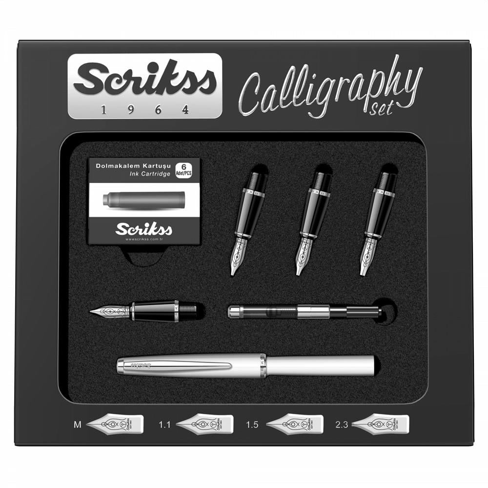 Scrikss Kaligrafi Kalem Seti Beyaz