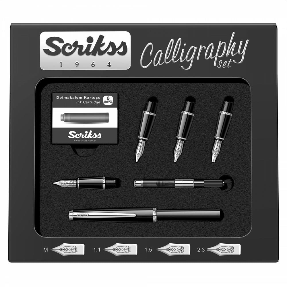 Scrikss Kaligrafi Kalem Seti Siyah