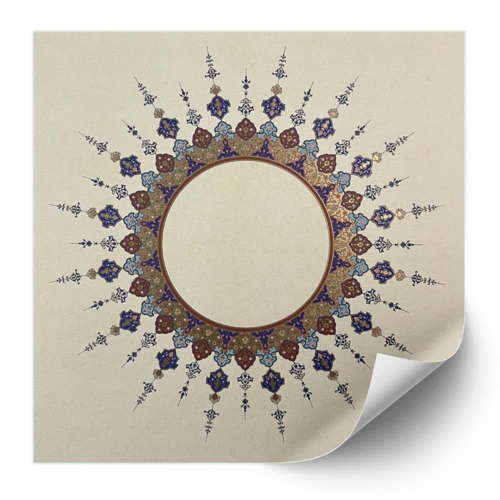 Tezhipli İçi Boş Mat Kuşe Meşk Kağıdı No.18 Yuvarlak