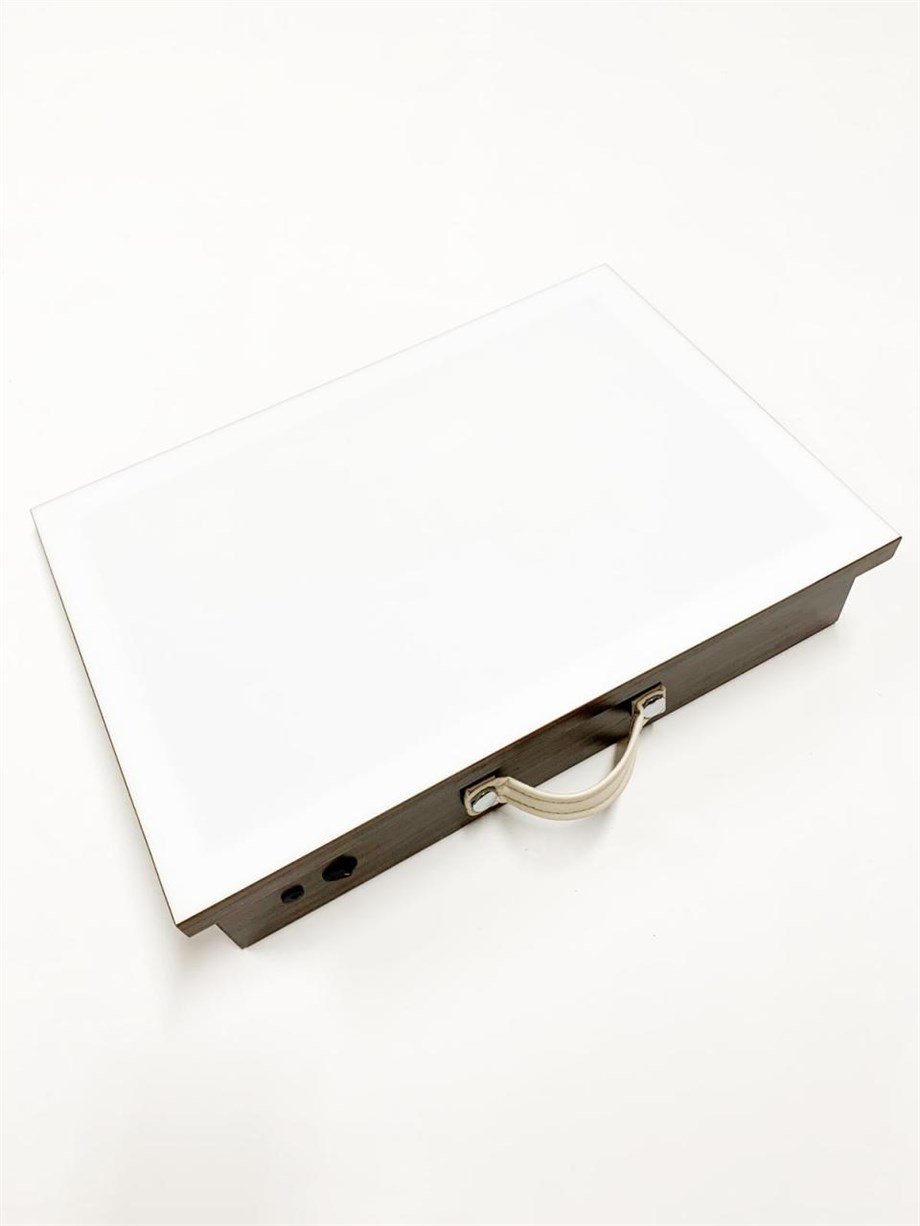 Tiryakiart 35x50 cm Led Işıklı Flexi Hat Yazı Masası Küçük Ceviz