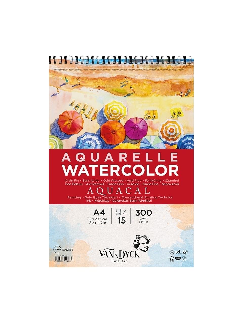 Van Dyck Aquacal Sulu Boya Blok 300 gr 15 Yp A4