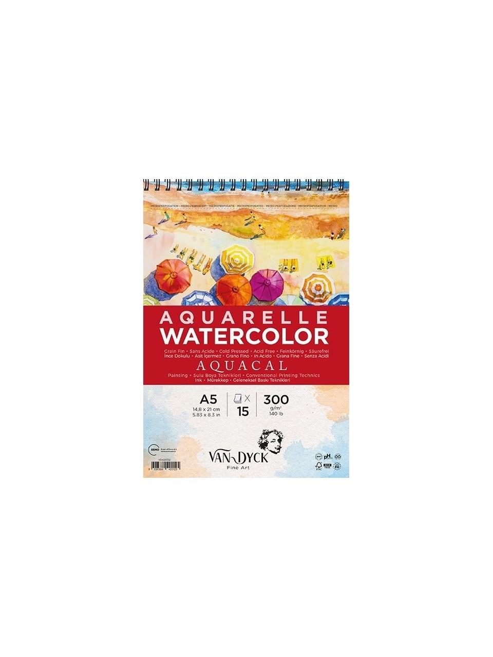 Van Dyck Aquacal Sulu Boya Blok 300 gr 15 Yp A5