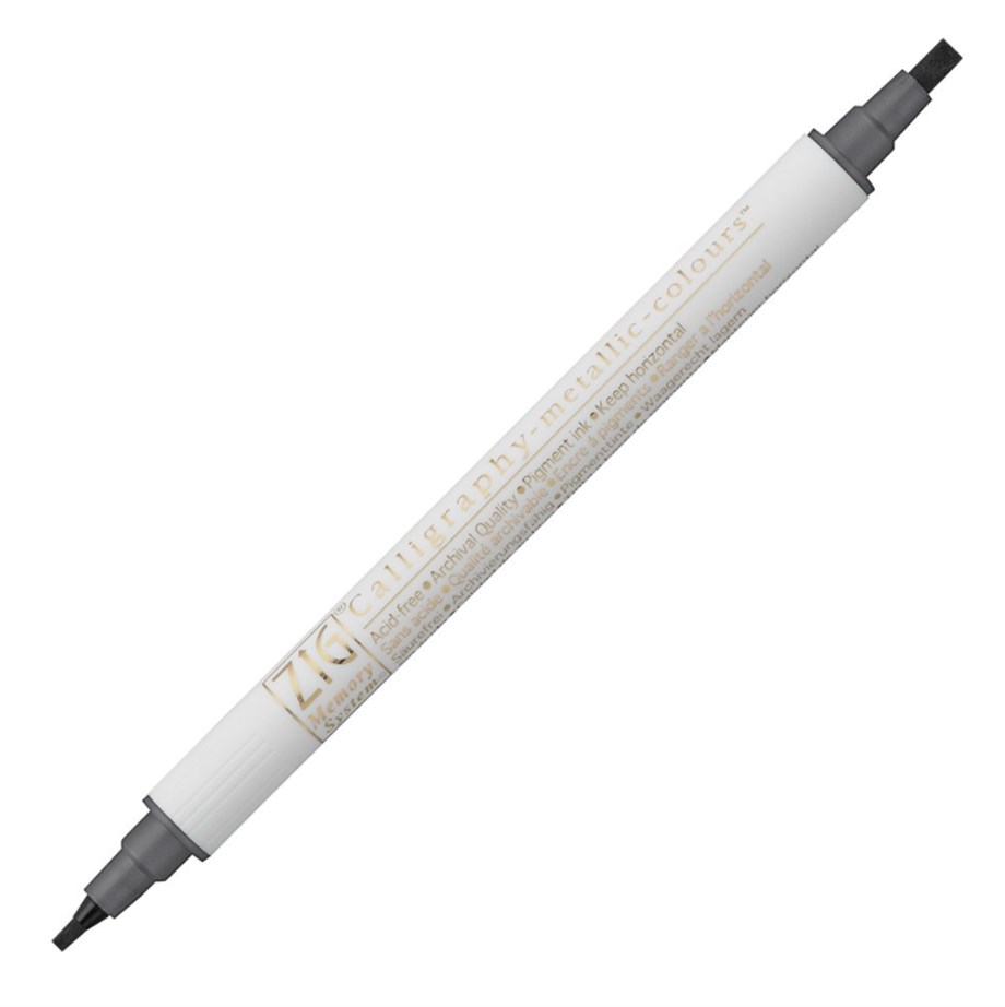 Zig Metalik Kaligrafi Kalemi MS 8400 Çift Uçlu 2 mm-3.5 mm 127 Black