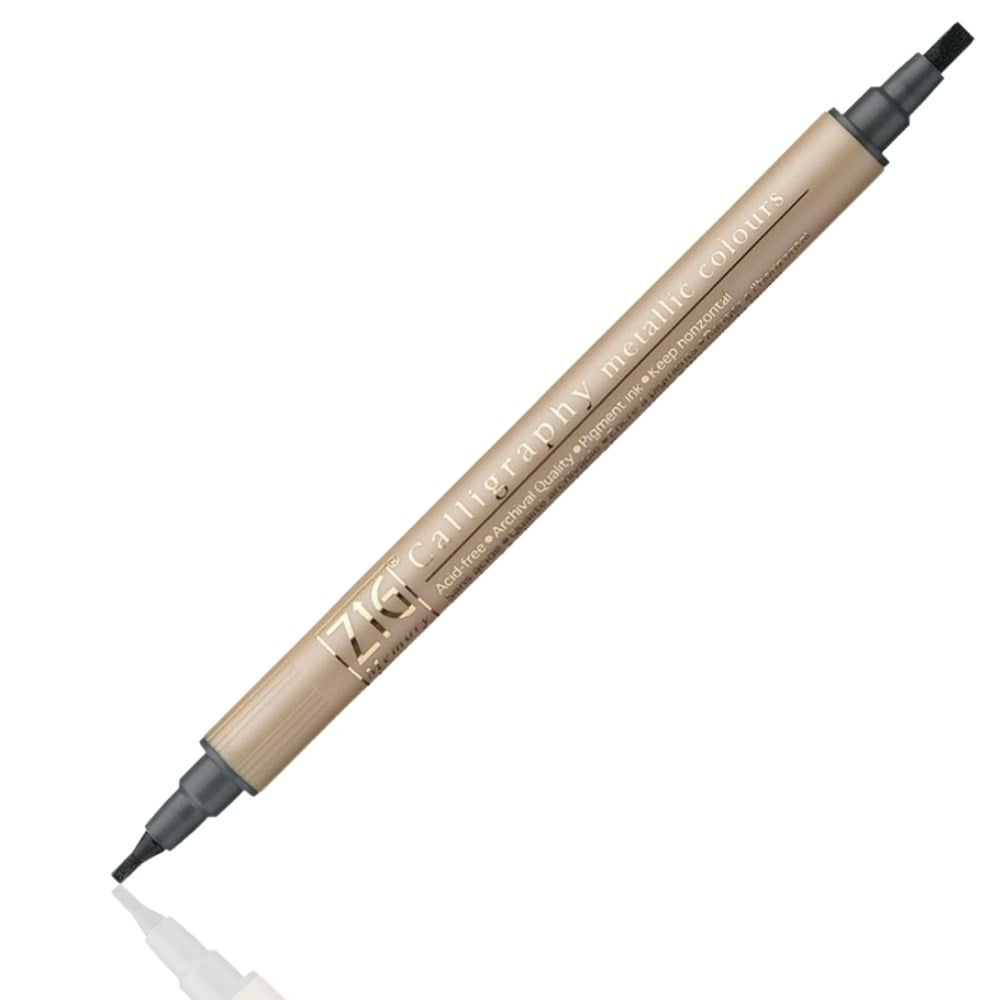 Zig Metalik Kaligrafi Kalemi MS 8400 Çift Uçlu 2 mm-3.5 mm 127 Black