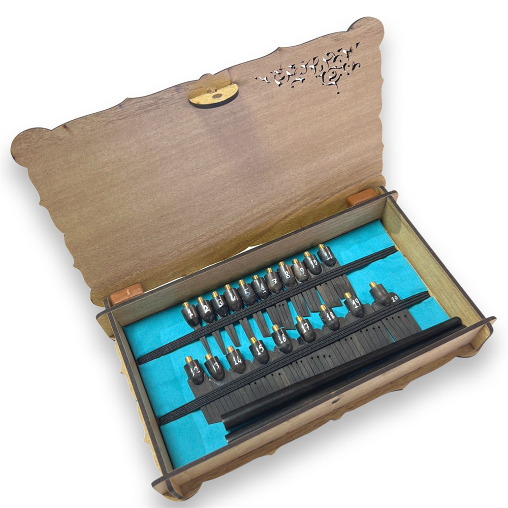 TiryakiArt Şaklı Abanoz Profesyonel Kalem Seti 1-20 mm