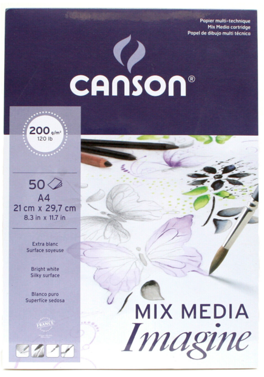 Canson Mix Media İmagine Sulu Boya Defteri 200 gr A4 50 Yaprak