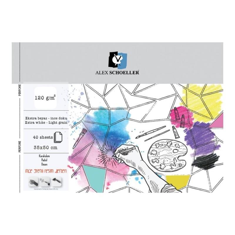 Alex Schoeller Spr. Resim Defteri 120 gr 40 Lı 35x50 cm
