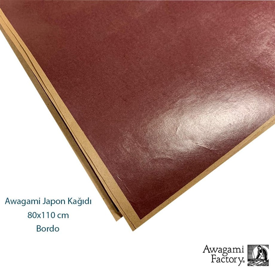 Awagami Aharlı Japon Kağıdı 80x110 cm Bordo