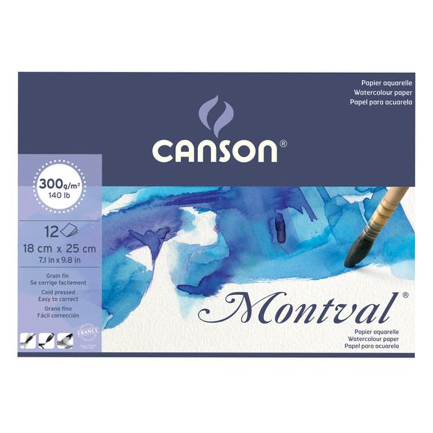 Canson Montval Sulu Boya Defteri 300 gr A5 12 Yaprak