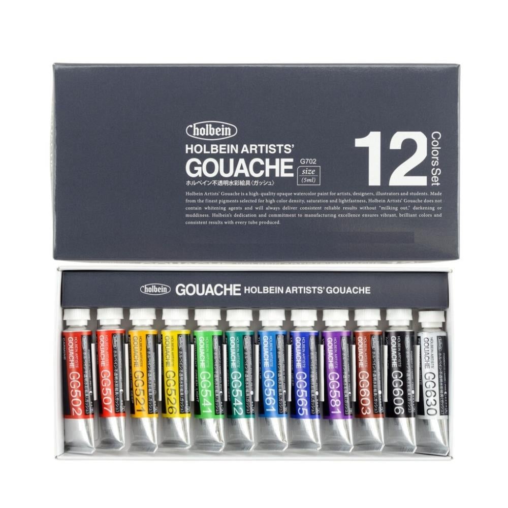 Holbein Artist Gouache Tüp Guaj Boya Set 5 ml x 12 Renk