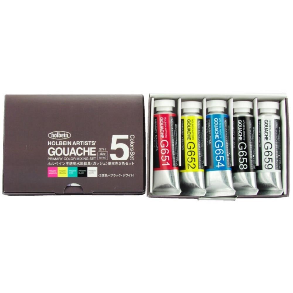 Holbein Artist Gouache Tüp Guaj Boya Set 15 ml x 5 Renk