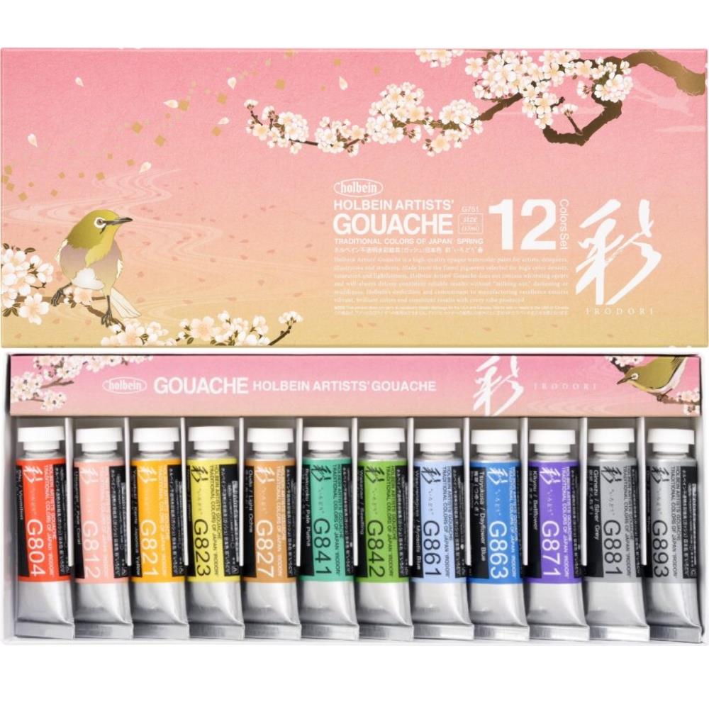 Holbein Artist Traditional Colors Tüp Guaj Boya Set 15 ml x 12 Renk Spring
