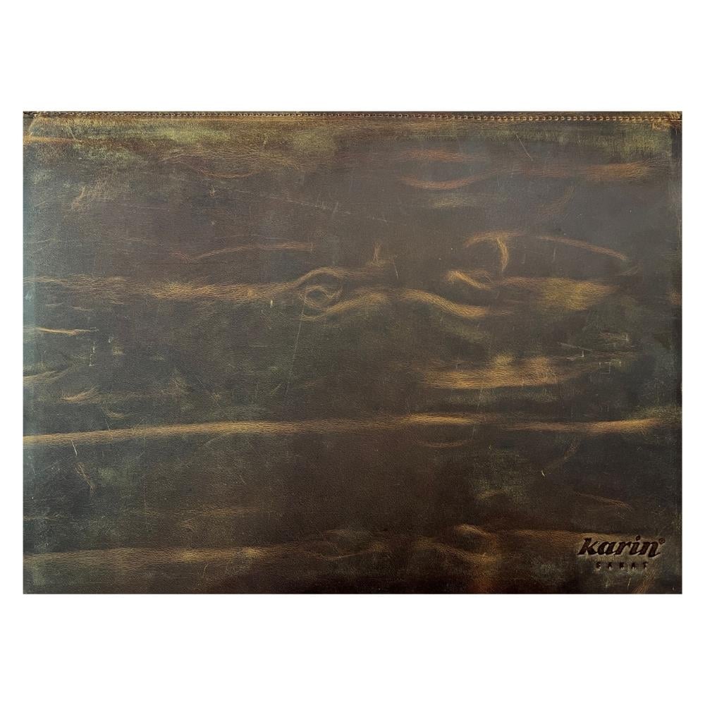 Karin Yazı Altlığı Crazy Deri Sert Kapaklı 30x40 cm Camel