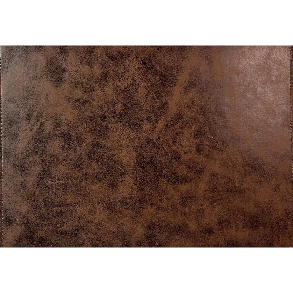 Karin Yazı Altlığı Suni Deri Hazneli 35x25 cm Koyu Kahve