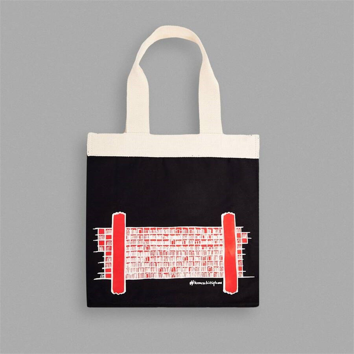 Ketebe Bez Çanta Kırmızı Kütüphane