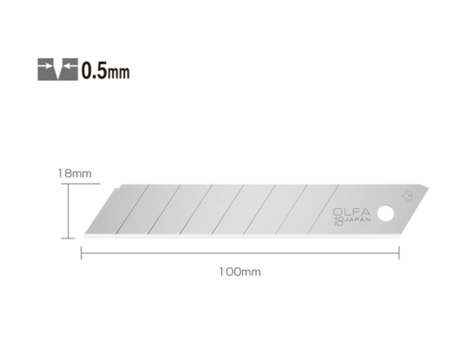 Olfa Spare Blades LB10 / 10 Pcs 18 mm