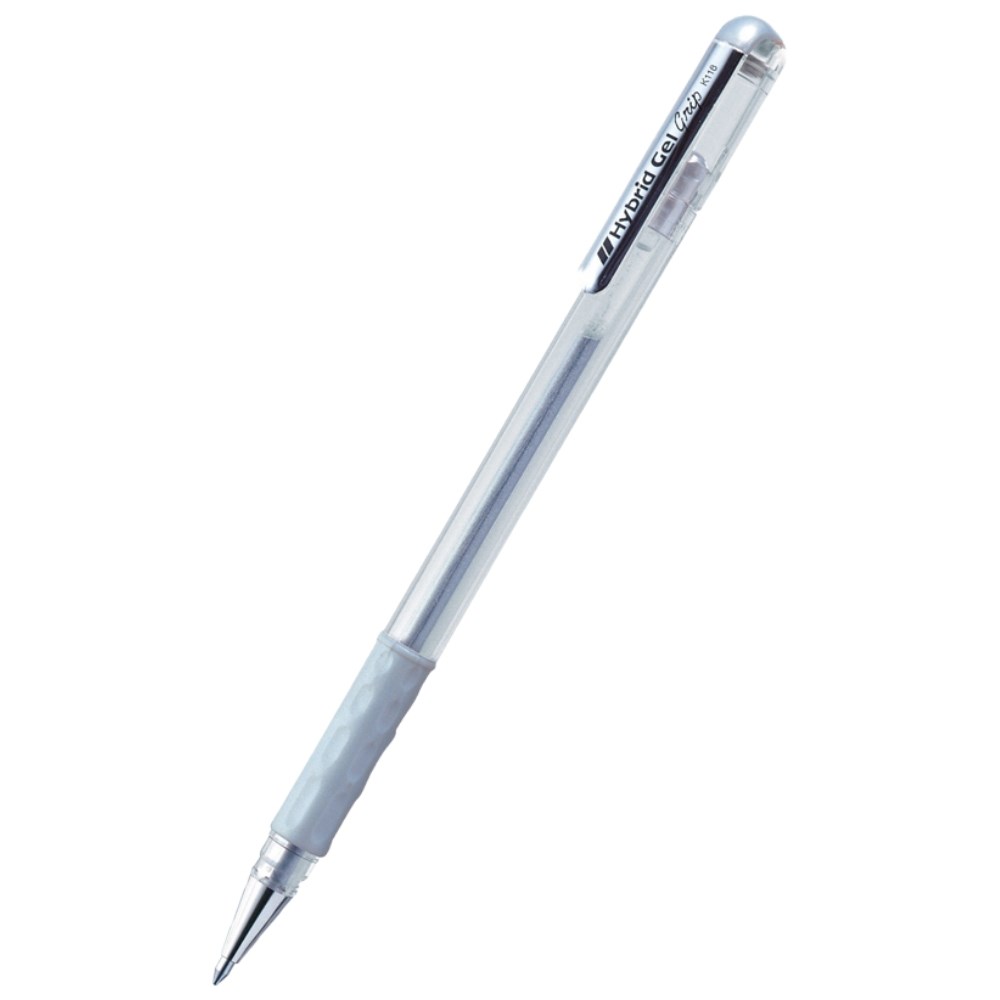 Pentel Hybrid Gel Grip Metallic 0,8 mm Silver K118-Z