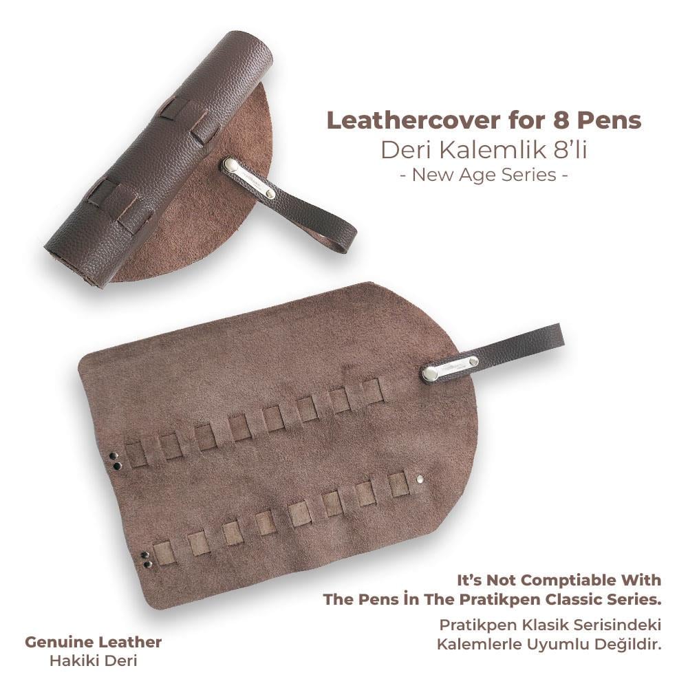 Pratik Pen Deri Kalemlik New Age 8'li
