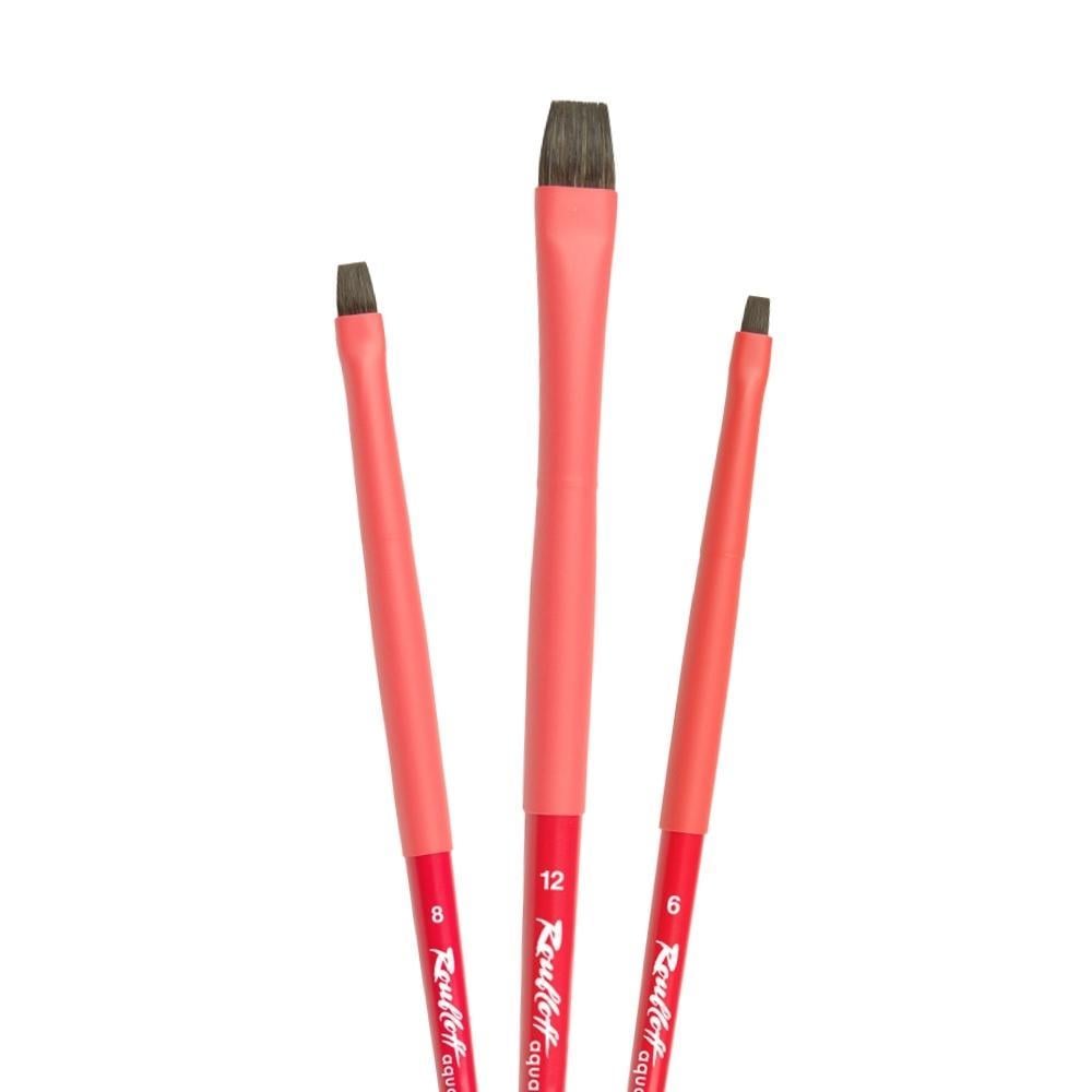 Roubloff Aqua Red Düz Samur Fırçalar