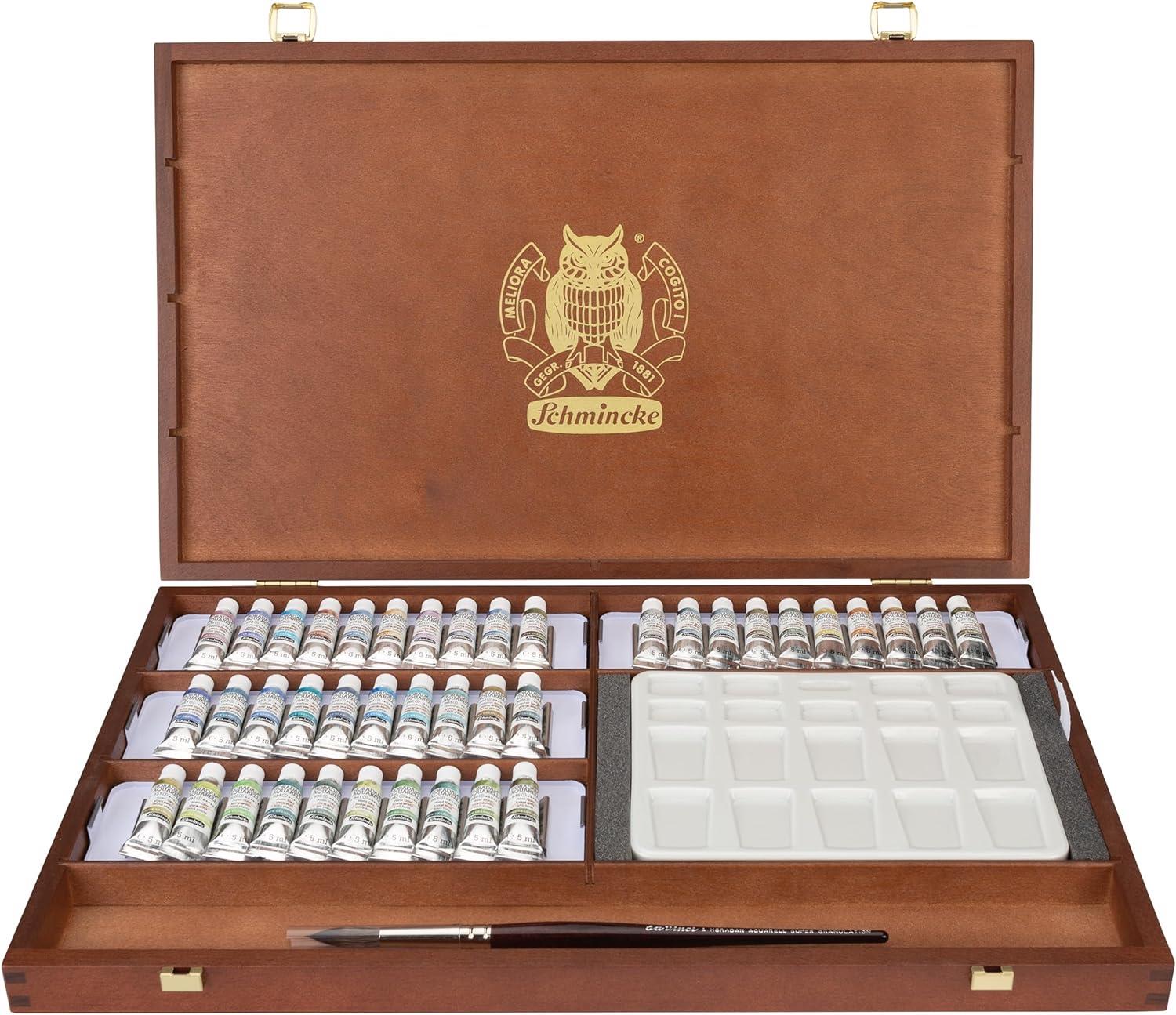 Schmincke Horadam Supergranulation Sulu Boya Ahşap Kutu Set 40 x 5 ml